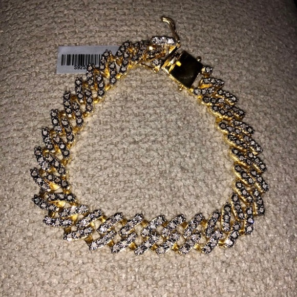 10k solid gold 3ct REAL DIAMONDS Cuban link bracelet NOT CZ NOT PLATED BEST GIFT - Picture 3 of 7
